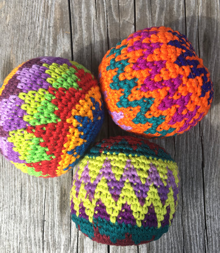 HACKY SACK- Crocheted Hacky Sack